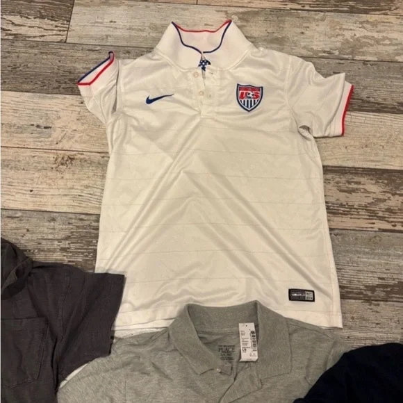 Assorted Polo Shirts - White, Gray, Navy, Yellow - Picture 4 of 5